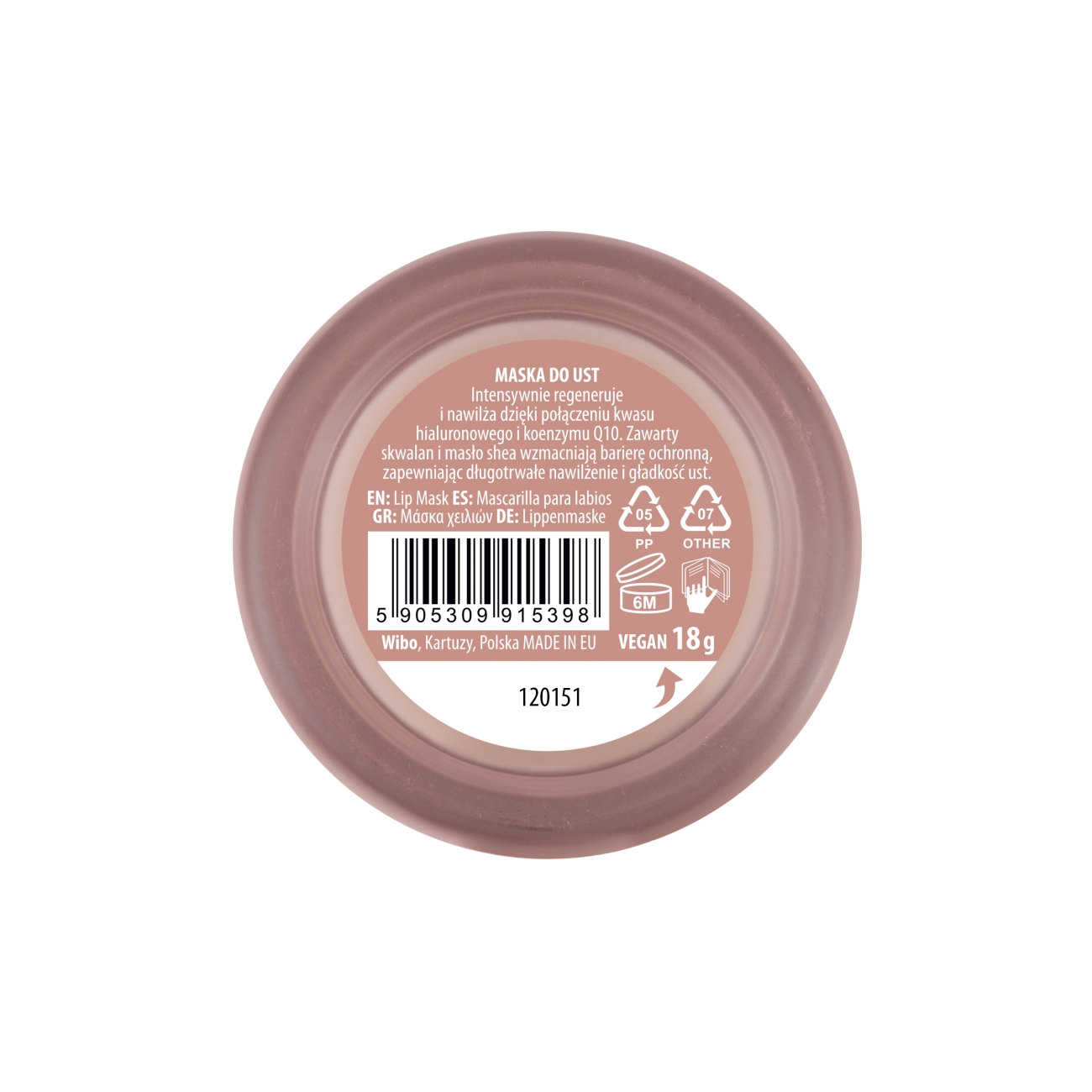 NAM Nawilżająca i regenerująca maska do ust Recovering Lip Mask