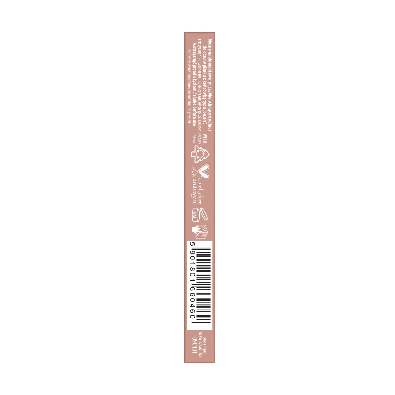 NAM Trwały, czarny eyeliner w piasku Long Lasting Eyeliner